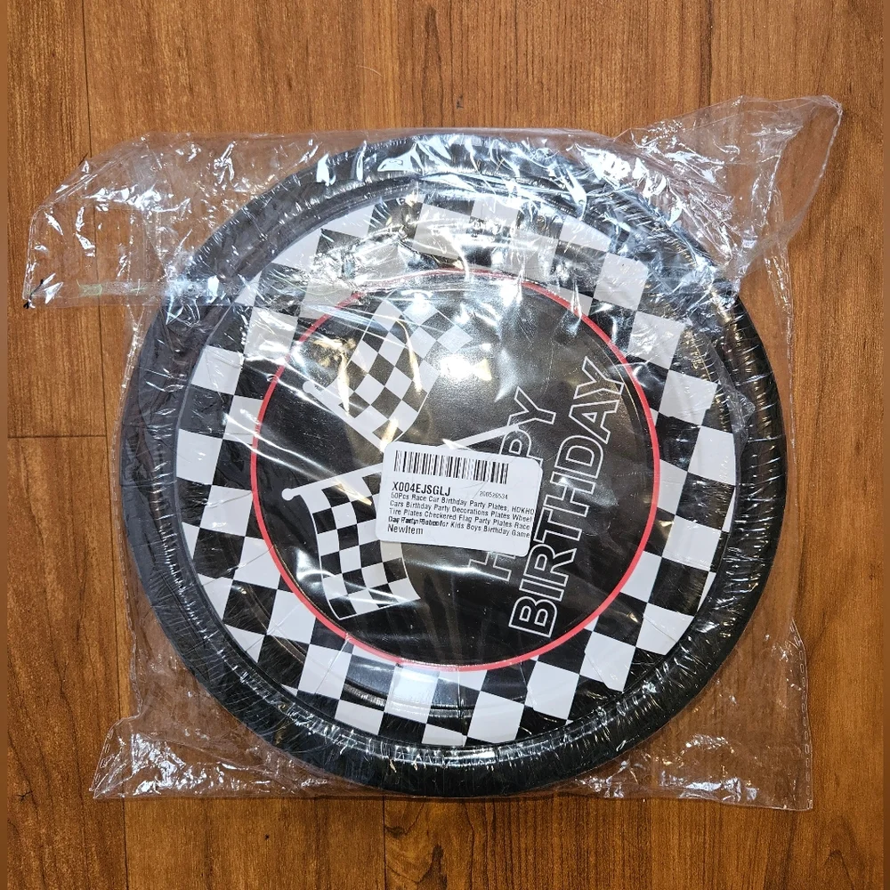 Race Car Themed Party Plates Set